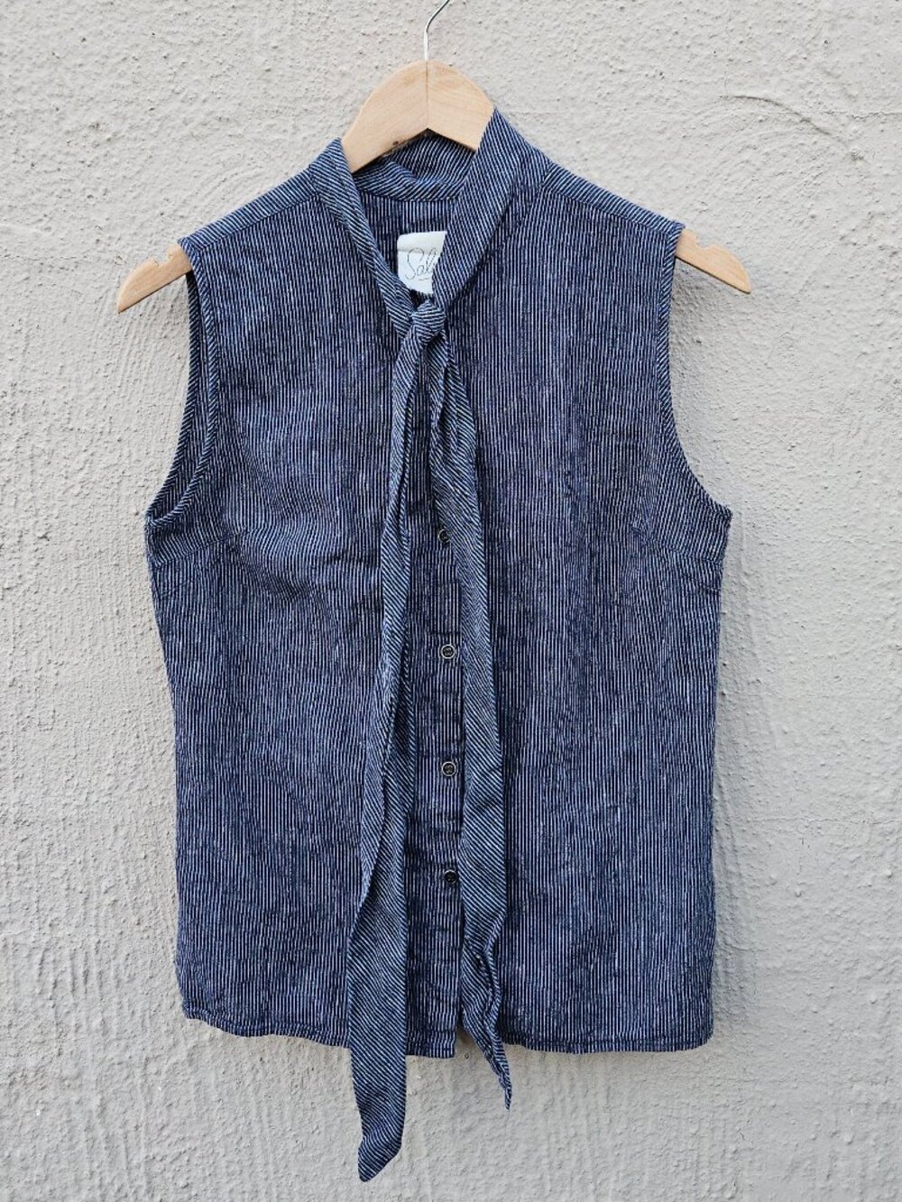 Salud Striped Neck Tie Tank